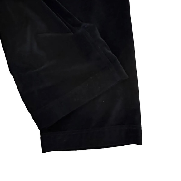 Frye Nadia Black Velvet Cropped Wide Leg Pants Size 27 Cotton Pockets Velour - Picture 9 of 13